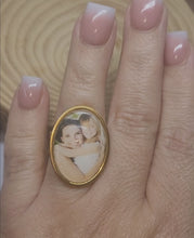 Cargar y reproducir el video en el visor de la galería, Sortija ajustable con foto 20mm
